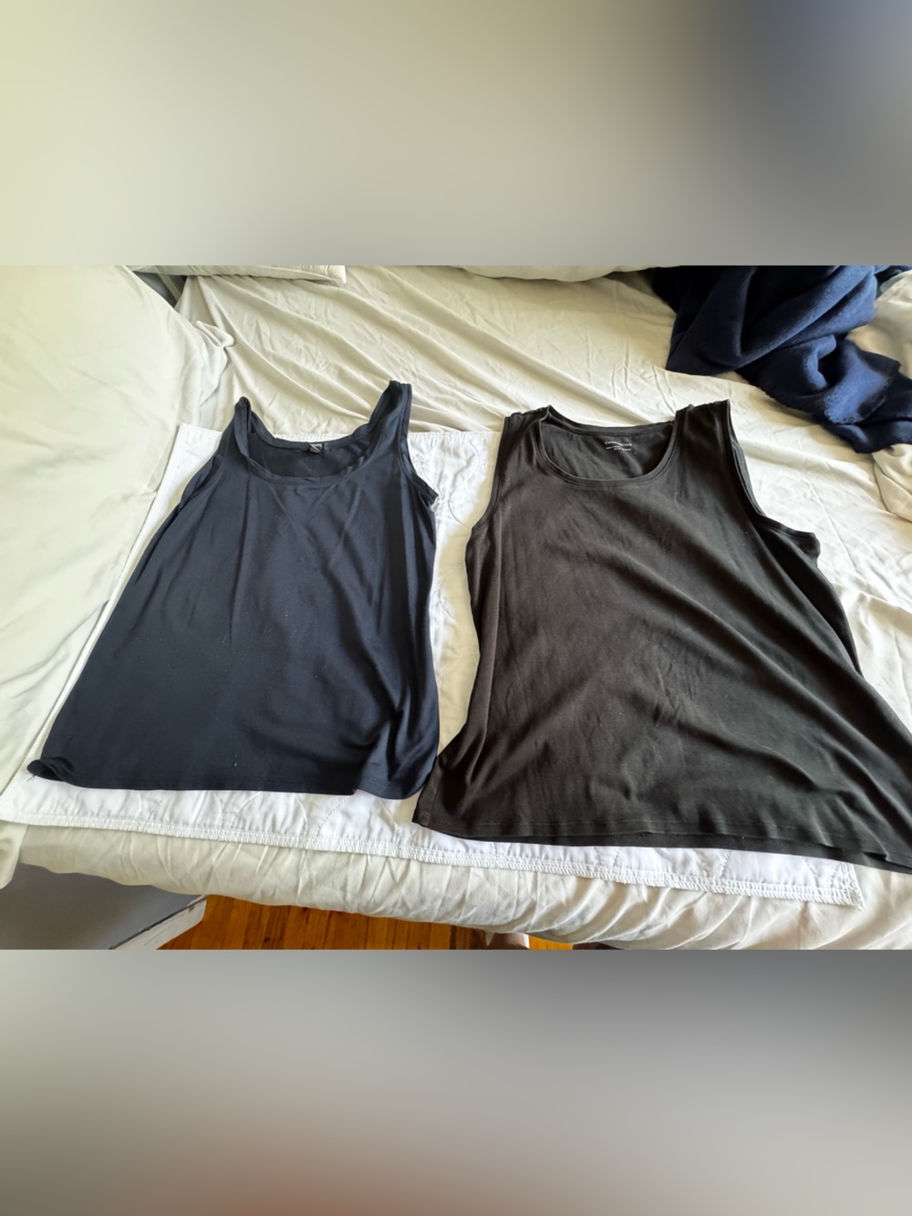 Women's Sleeveless Tank Top - Black and navy